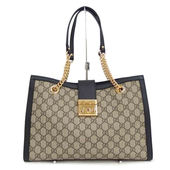 GUCCI GG Supreme Padlock Chain Shoulder Bag - Picture 1 of 6